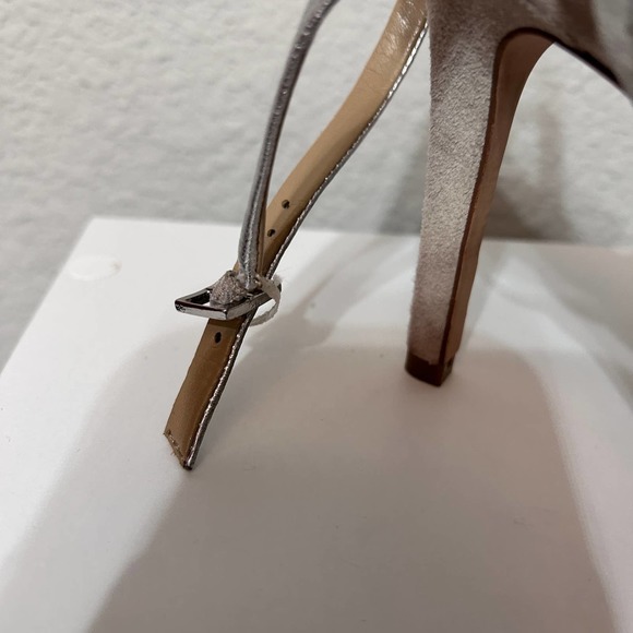Enzo Angiolini Suede and Metallic Sandal Mixed Media Suede Leather Size 8 - Picture 9 of 9